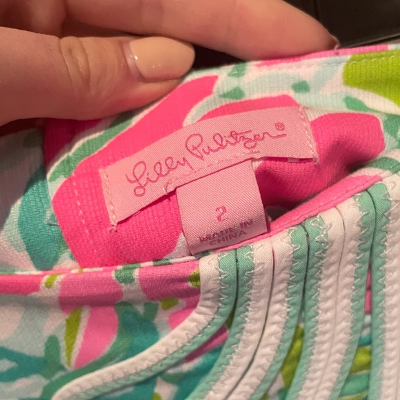 LILLY PULITZER pink and blue floral mini skirt - Picture 4 of 4